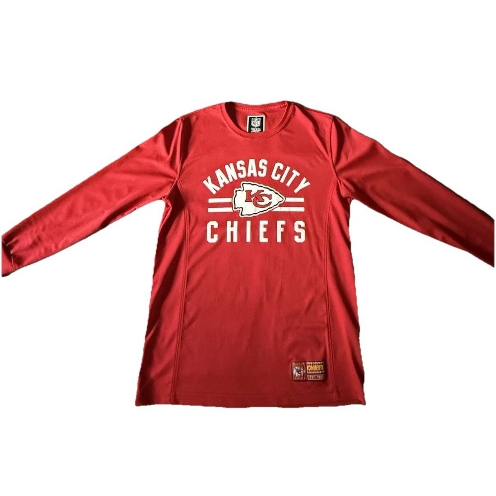 Kansas City Chiefs Back To Back Champions Long Sleeve T-Shirt Boys XL *Flaw*